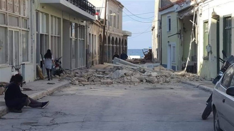 مقتل مراهقين اثر انهيار جدار بجزيرة ساموس اليونانية بعد الزلزال