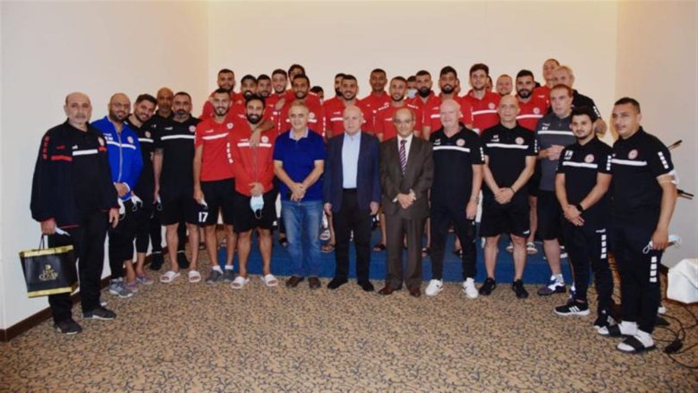 وزير الرياضة التقى منتخب لبنان لكرة القدم قبل مباراته المرتقبة ضمن تصفيات كأس العالم