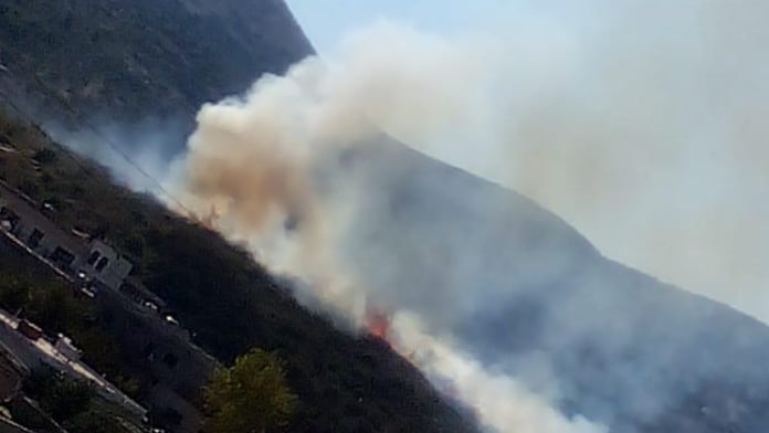 إخماد حريق في خراج بلدة الهيشة - وادي خالد