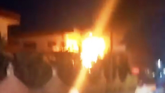 الدفاع المدني أهمد حريقاً شب في صهريج للمحروقات في وادي خالد