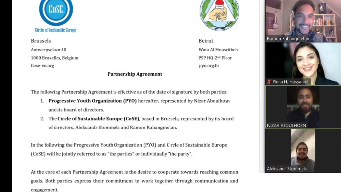 توقيع إتفاقية جديدة بين "الشباب التقدّمي" و"دائرة أوروبا المستدامة"