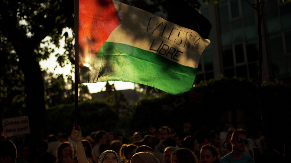 تظاهرة حاشدة في مدريد دعماً لفلسطين