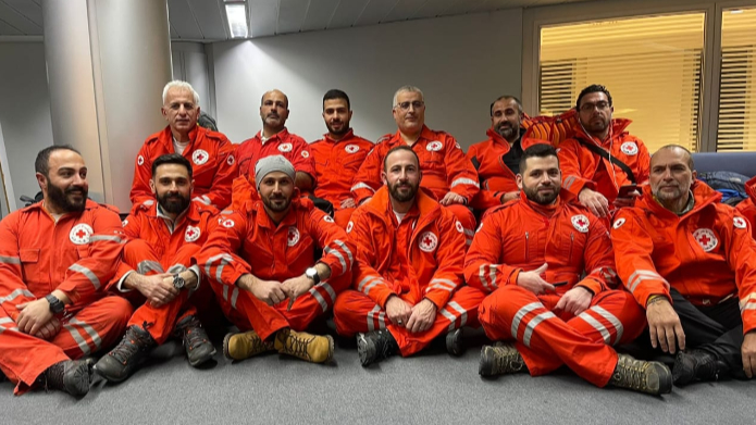 الصليب الاحمر اللبناني: فريق من كوادرنا المختصين في عمليات البحث والانقاذ غادر الى تركيا