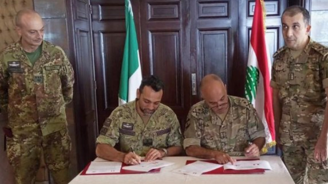 توقيع خطة تعاون بين الجيشين اللبناني والإيطالي