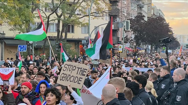 مظاهرات حاشدة في مدن أوروبية تضامناً مع غزة