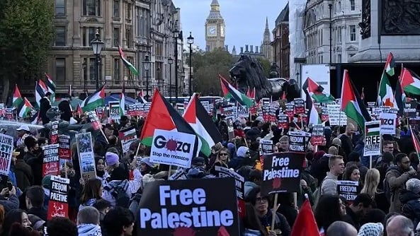 تظاهرات في مدن وعواصم عالمية تنديداً باستمرار العدوان على قطاع غزة