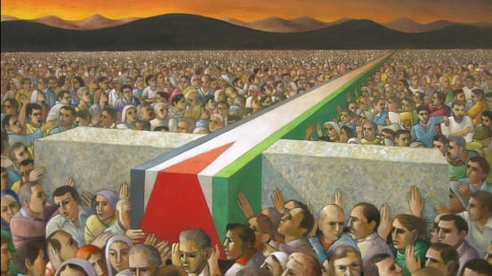 طقوس تحت الإحتلال... جنبلاط ينشر لوحة تحاكي معاناة فلسطين